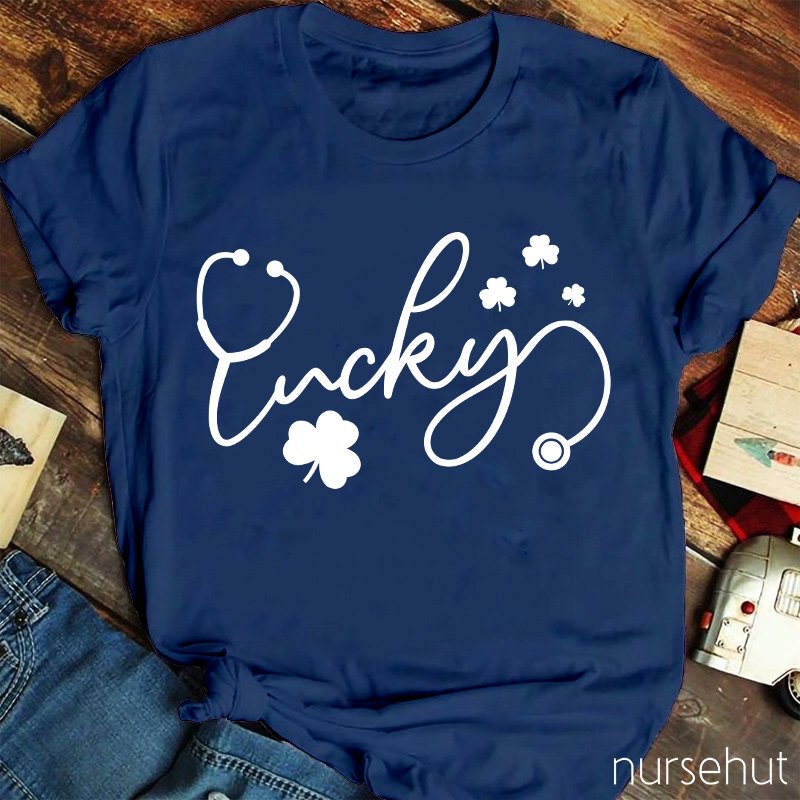 Lucky Stethoscope Nurse T-Shirt
