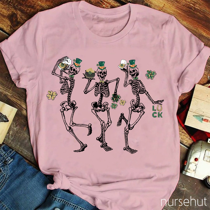 Here They Comes The Skeleton Crew Nurse T-Shirt
