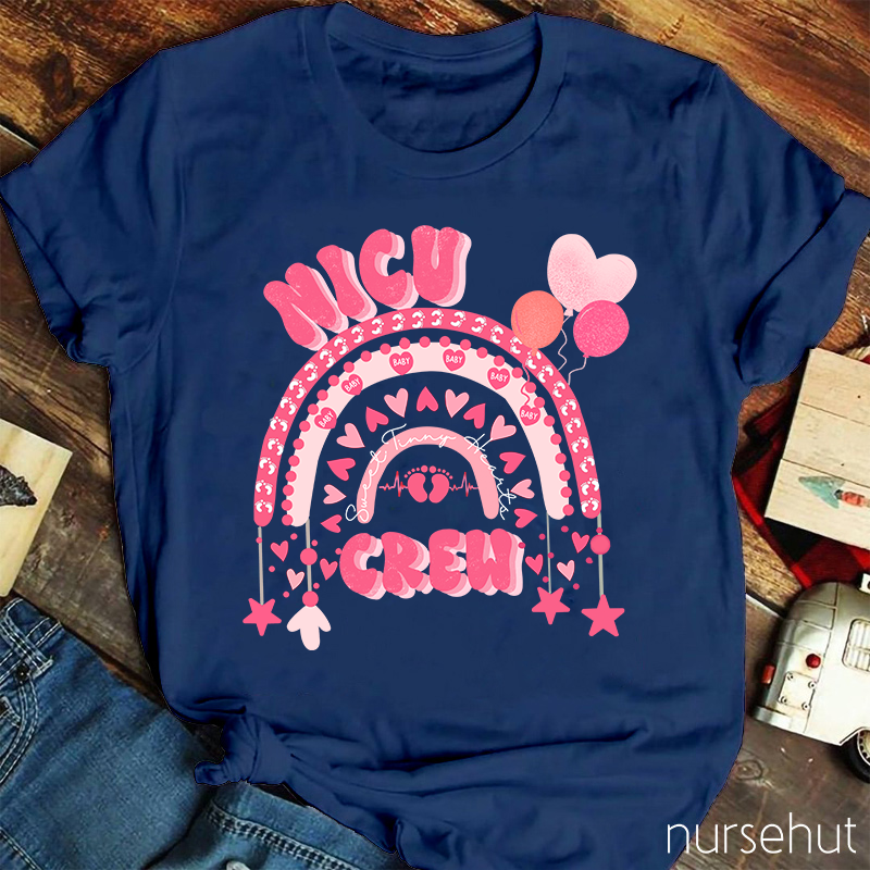 NICU Crew Sweet Tiny Hearts Nurse T-Shirt
