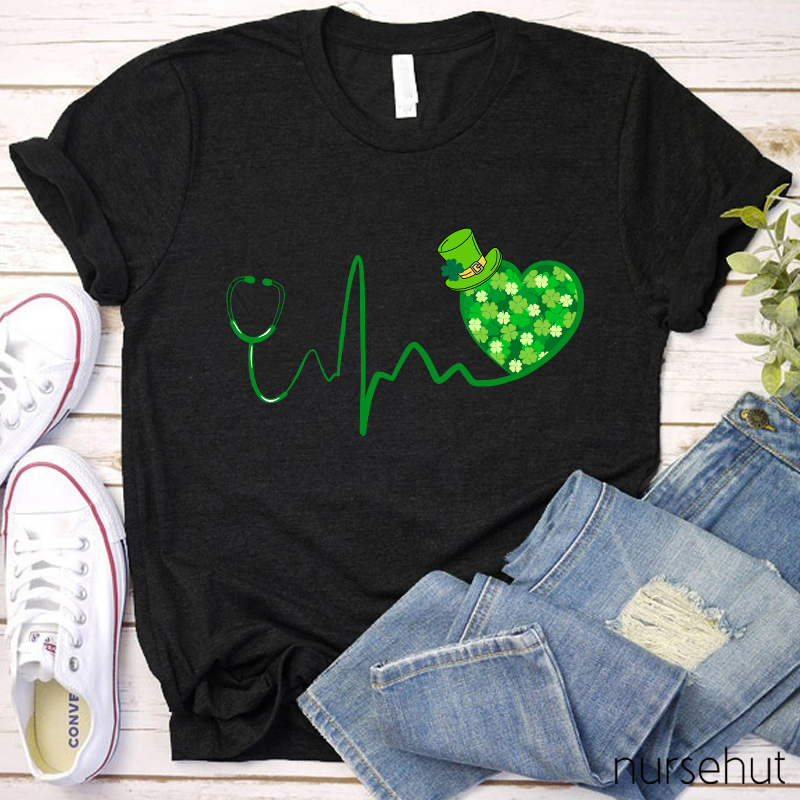 Clover Heart Nurse T-Shirt