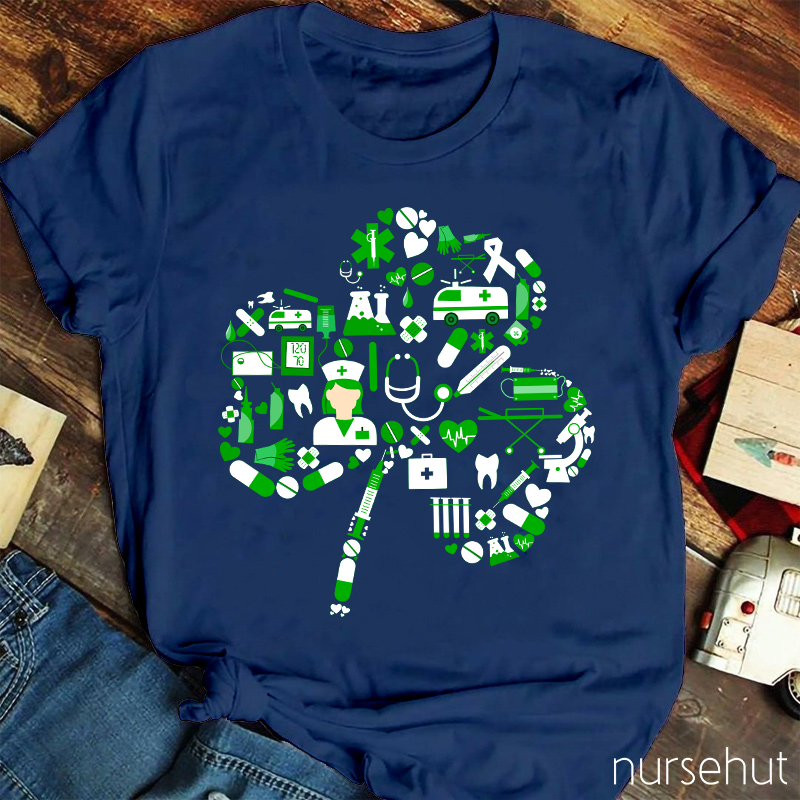 Medical And Nursing Clover Nurse T-Shirt