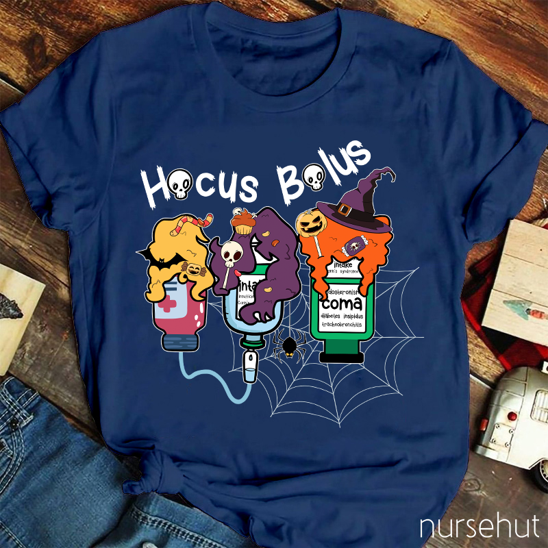 Hocus Bolus Halloween Nurse T-Shirt