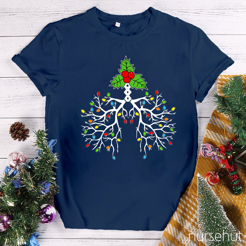 Christmas Vibes Lungs Nurse T-Shirt