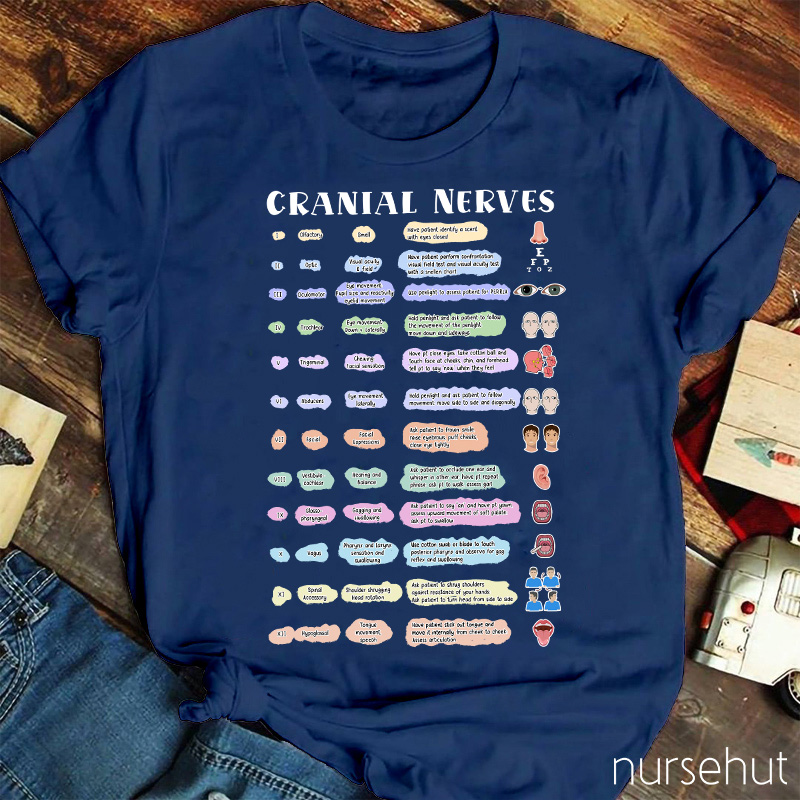 Cranial Nerves Nurse T-Shirt