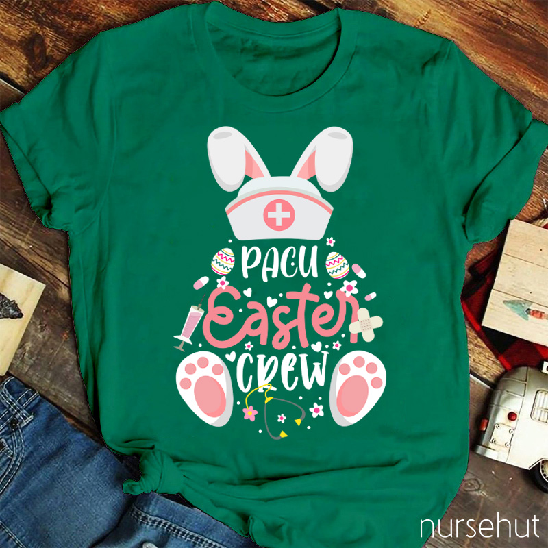 Personalized Nurse Bunny Easter Crew Nurse T-Shirt