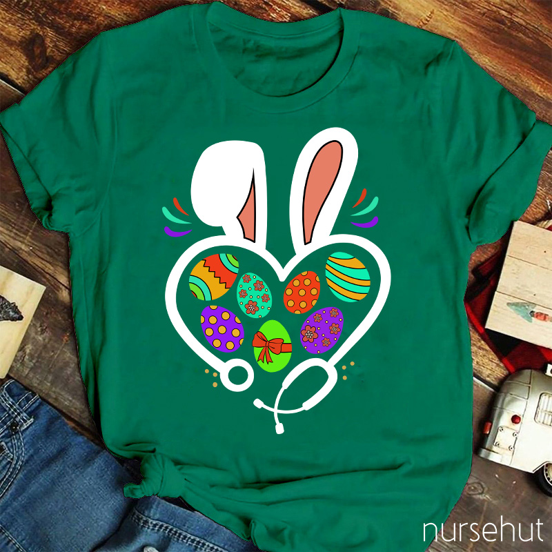 Easter Bunny And Eggs Nurse T-Shirt