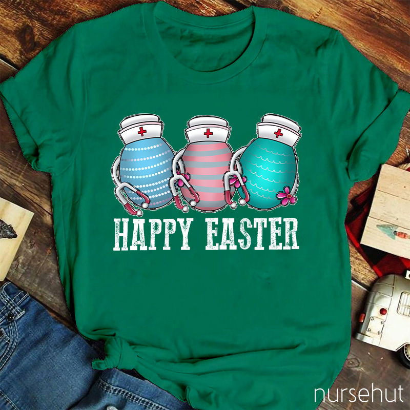 Eggs Wish You A Happy Easter Nurse T-Shirt