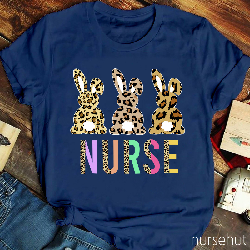 Leopard Bunnies Nurse T-Shirt