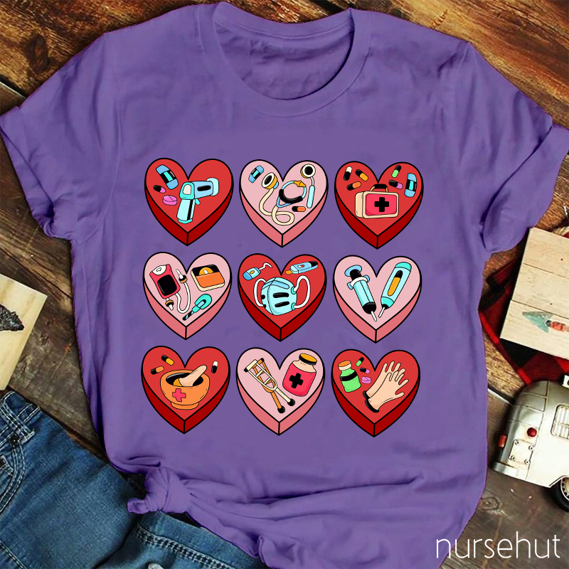 A Heart Full Of Nursing Nurse T-Shirt