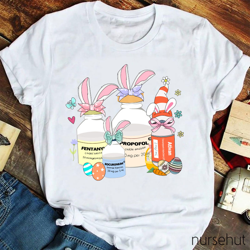 Crna Bunny Crew Nurse T-Shirt