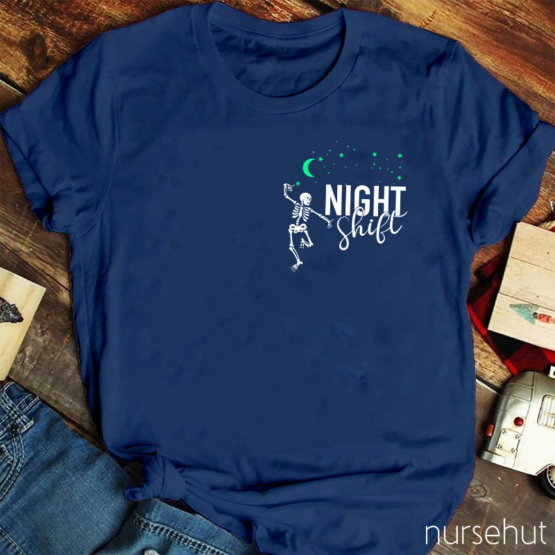 Night Shift The Dancing Skeleton Nurse T-Shirt