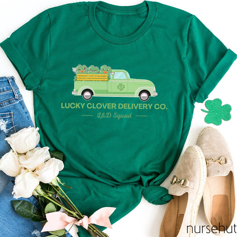 Lucky Clover Delivery Co Nurse T-Shirt