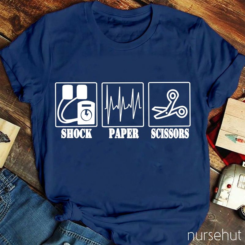 Shock Paper Scissors Nurse T-Shirt