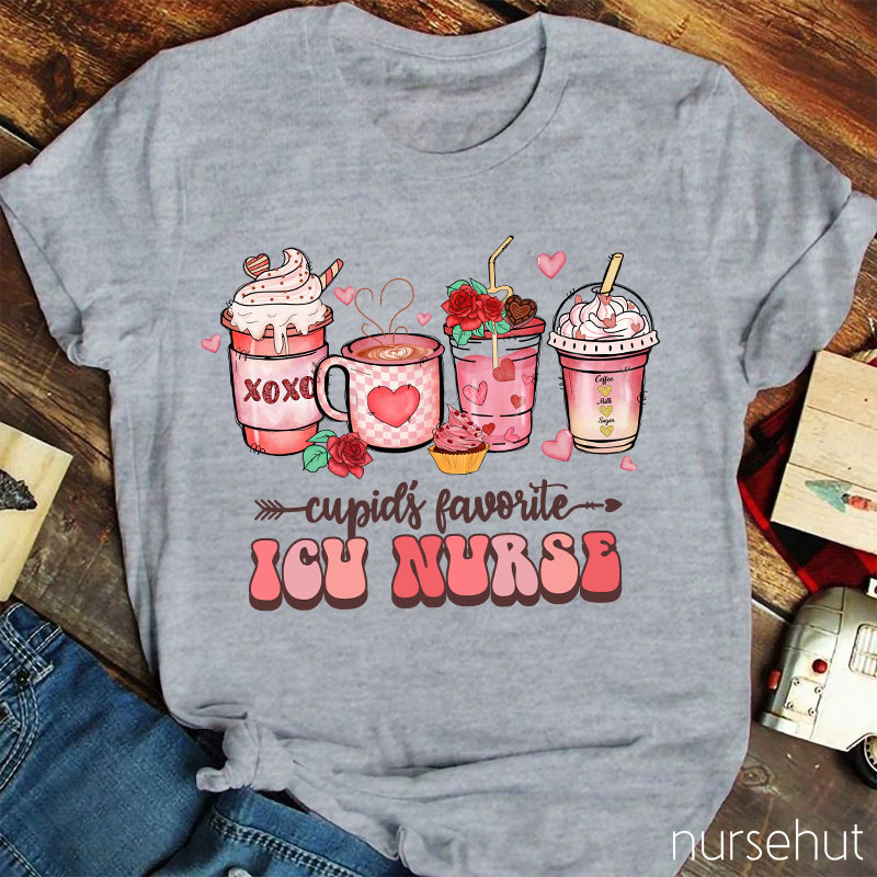 Personalized Cupid's Favorite ICU Nurse T-Shirt