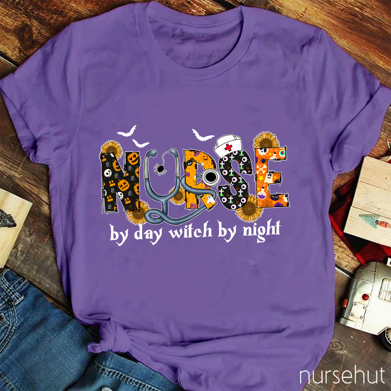 Nurse By Day Witch By Night T-Shirt