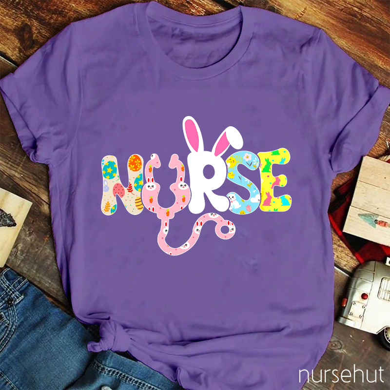 Cute Nurse Bunny Nurse T-Shirt