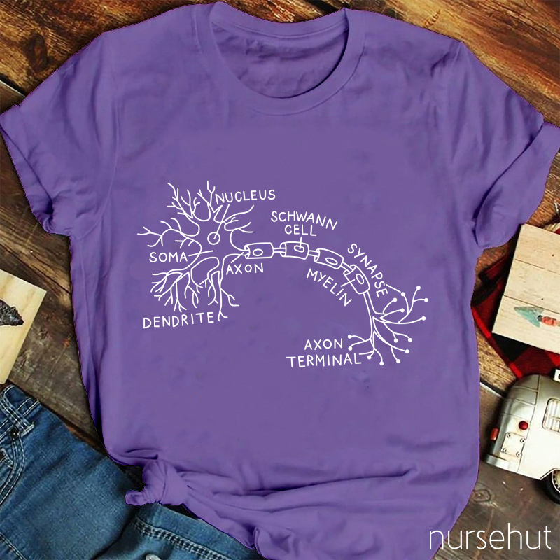 Neuron Anatomy Nurse T-Shirt