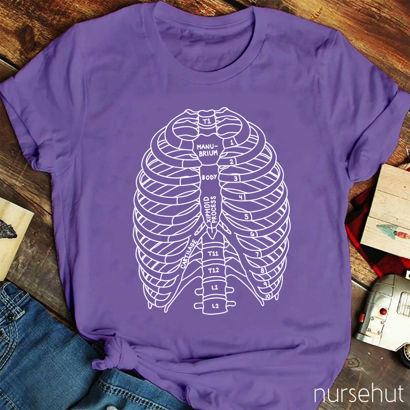 Anatomical Structure Of Chest Bones Nurse T-Shirt