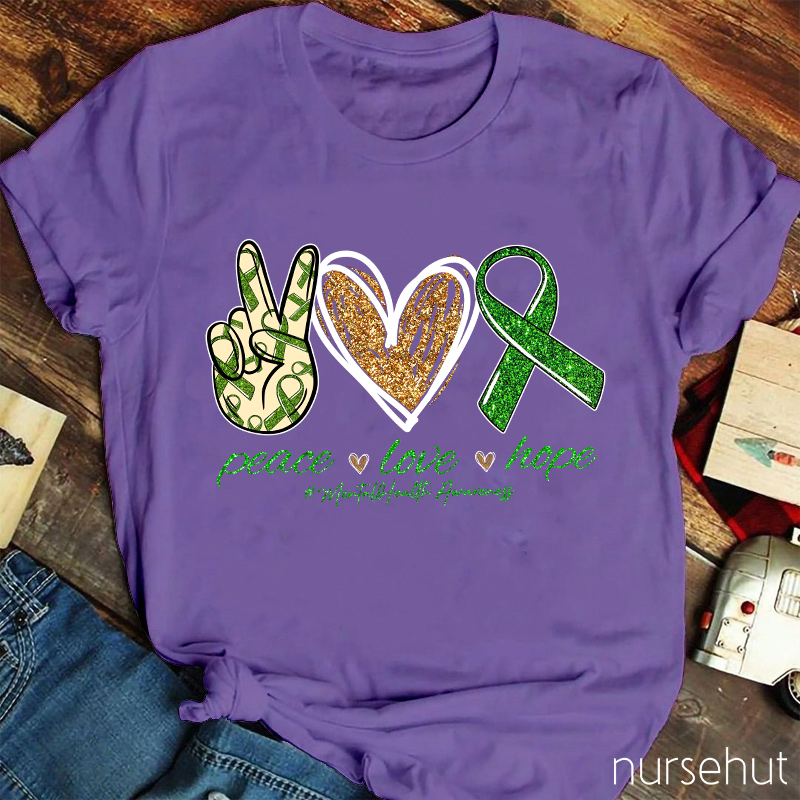 Peace Love And Hope Nurse T-Shirt