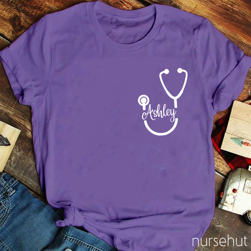Personalized Name Simple  Nurse T-Shirt