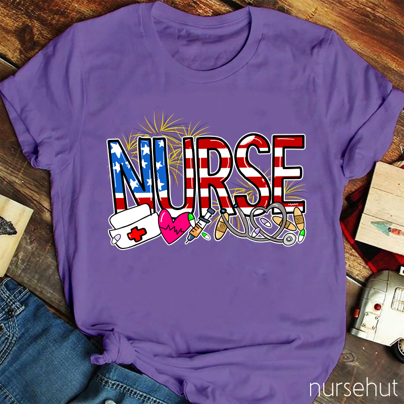Nurse Fireworks T-Shirt