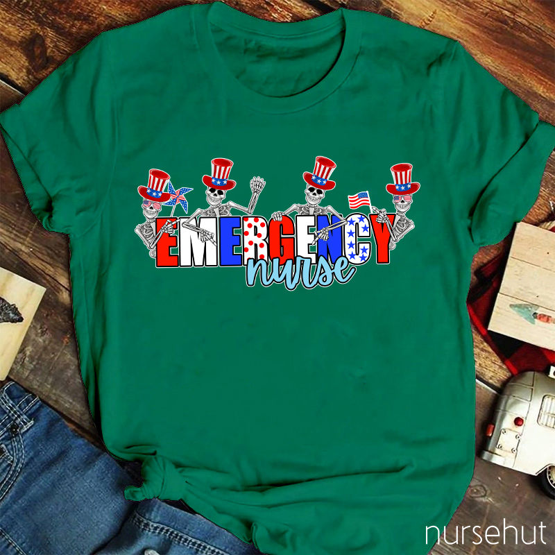 Flat Emergency Nurse T-Shirt