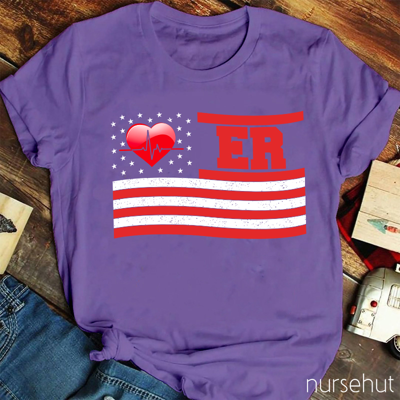 Flag ER Nurse T-Shirt