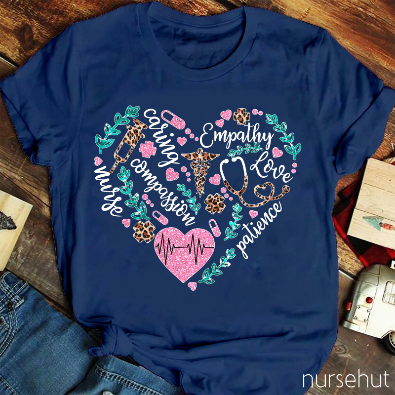Heart Caring Empathy Love Nurse T-Shirt