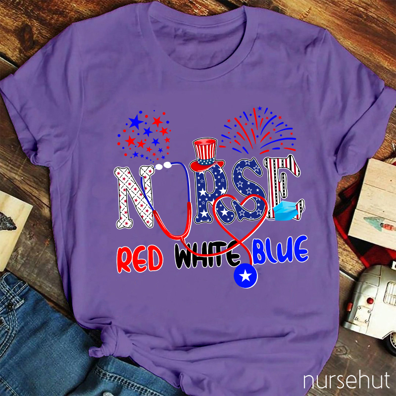 Red White Blue Nurse T-Shirt