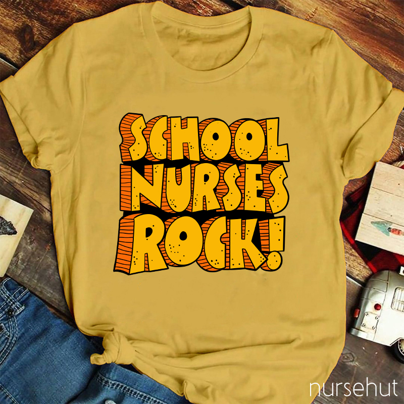 School Nurses Rock Nurse T-Shirt