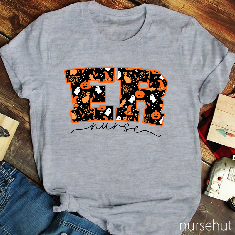 Personalized Happy Halloween Nurse T-Shirt