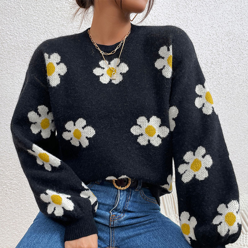 Lovely Winter Daisy Teacher Sweater