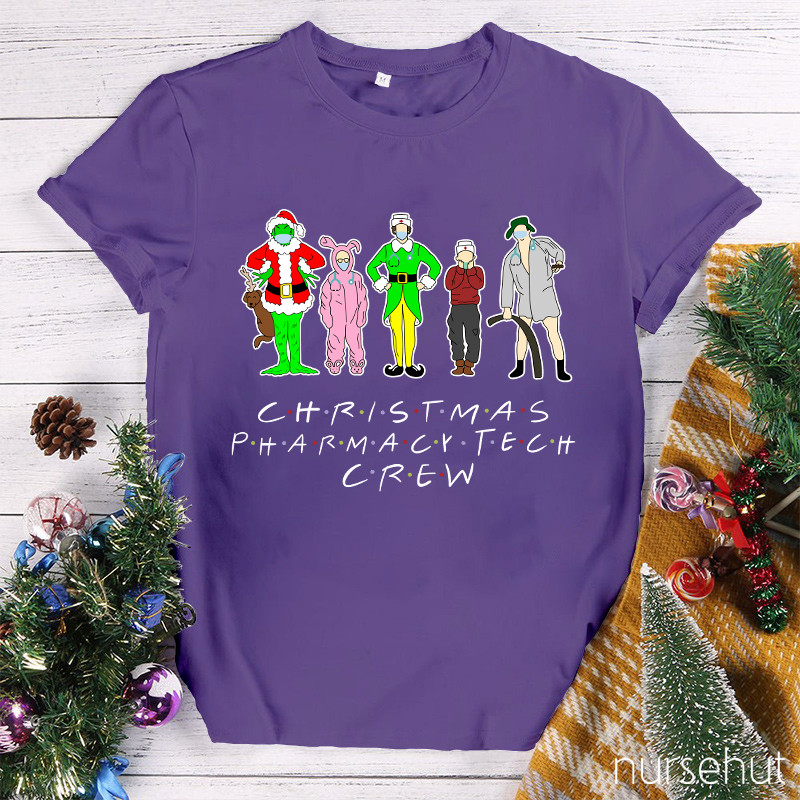 Christmas Pharmacy Tech Crew Nurse T-Shirt