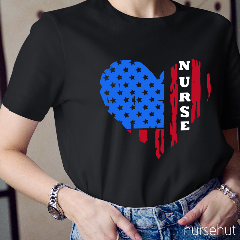 Stars and Stripes Nurse T-Shirt