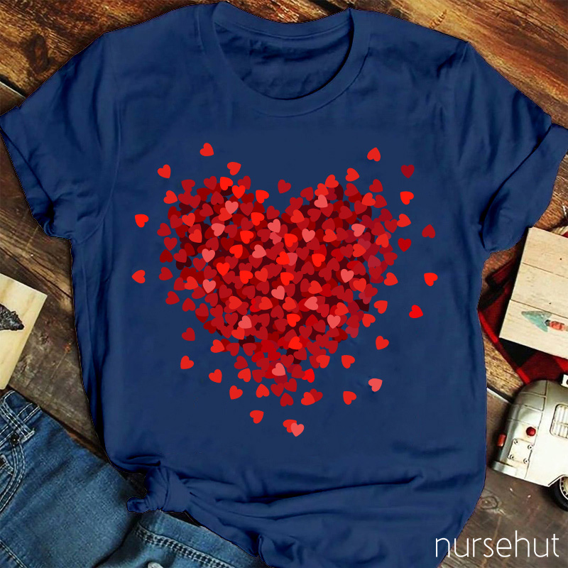 Let Love Fill Your Heart Teacher T-Shirt