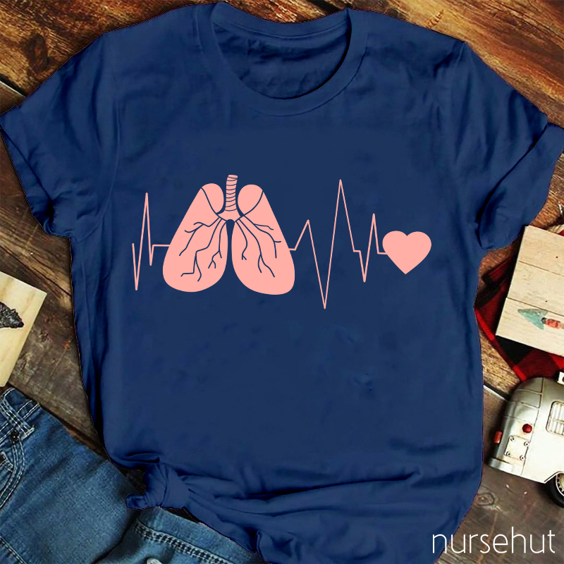 Lung And Heart Beat Nurse T-Shirt