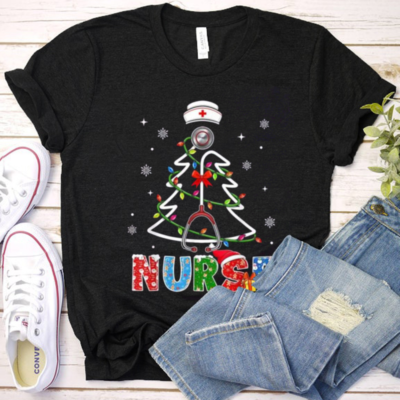 Merry Christmas Nurse Happy Day T-Shirt