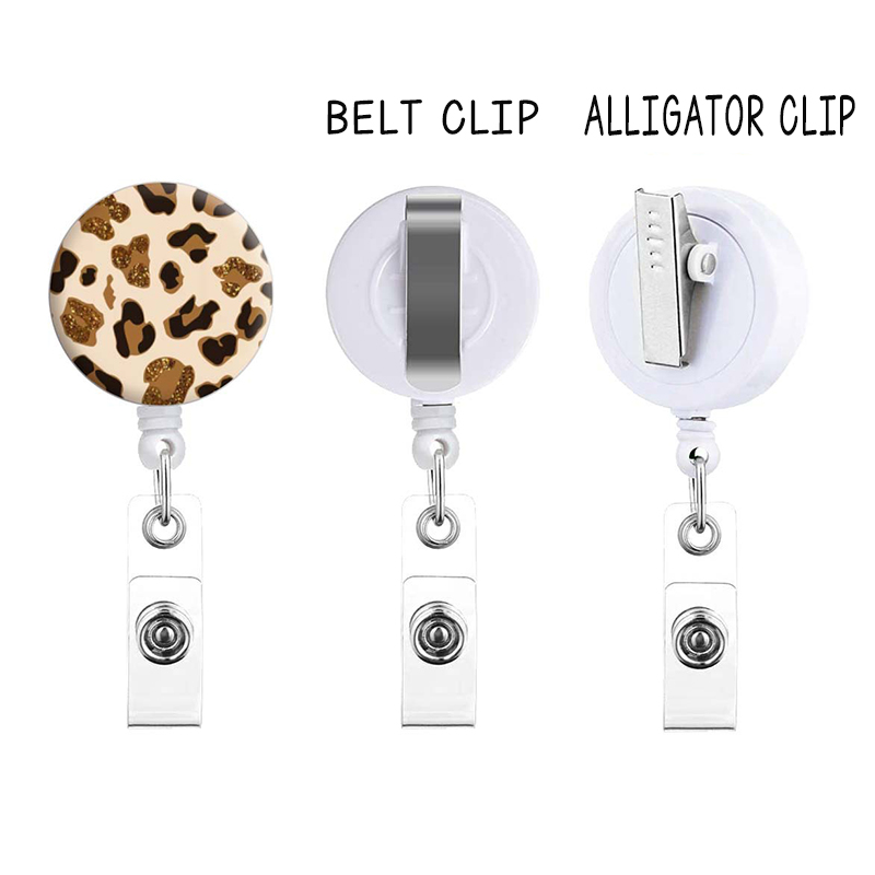 Leopard Nurse Badge Reel