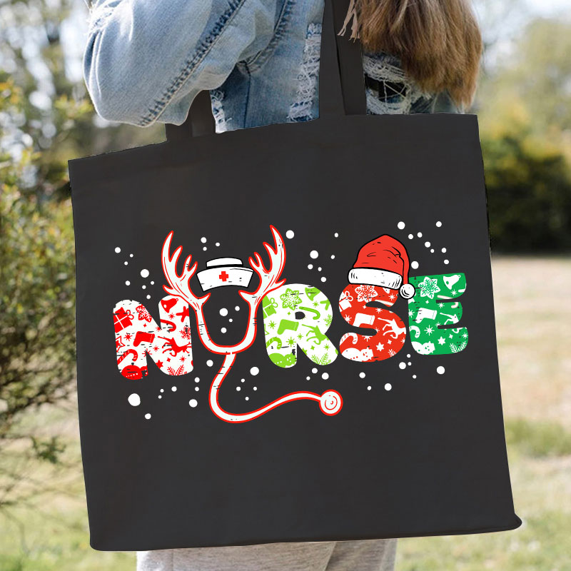 Christmas Nurse Tote Bag
