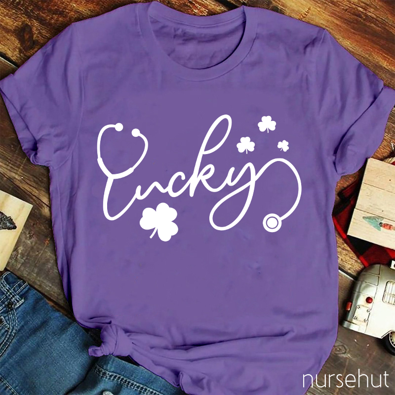 Lucky Stethoscope Nurse T-Shirt