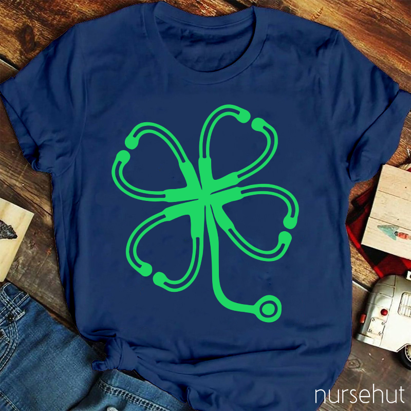 Clover Stethoscope Nurse T-Shirt