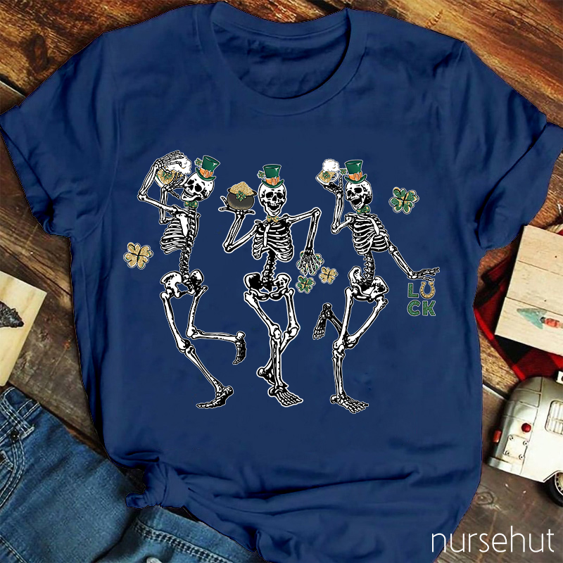 Here They Comes The Skeleton Crew Nurse T-Shirt