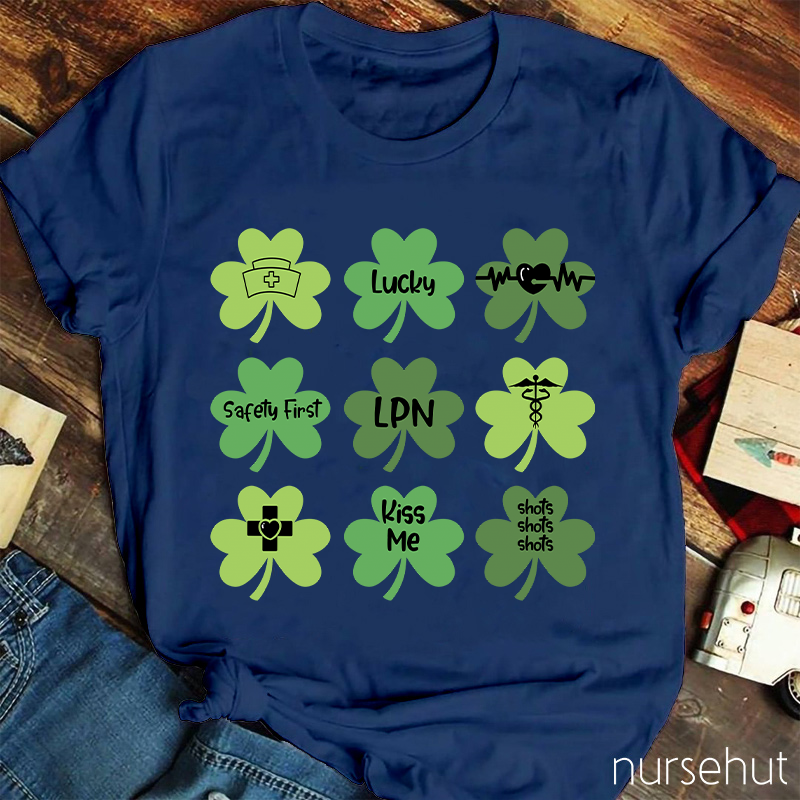 Personalized Safety First Be Lucky Nurse T-Shirt