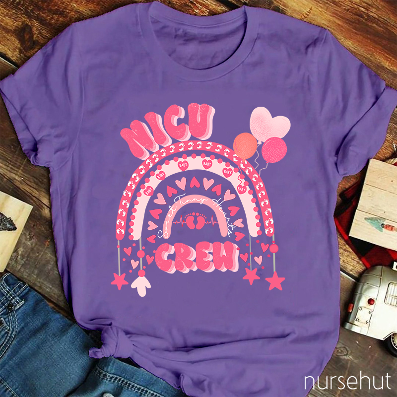 NICU Crew Sweet Tiny Hearts Nurse T-Shirt