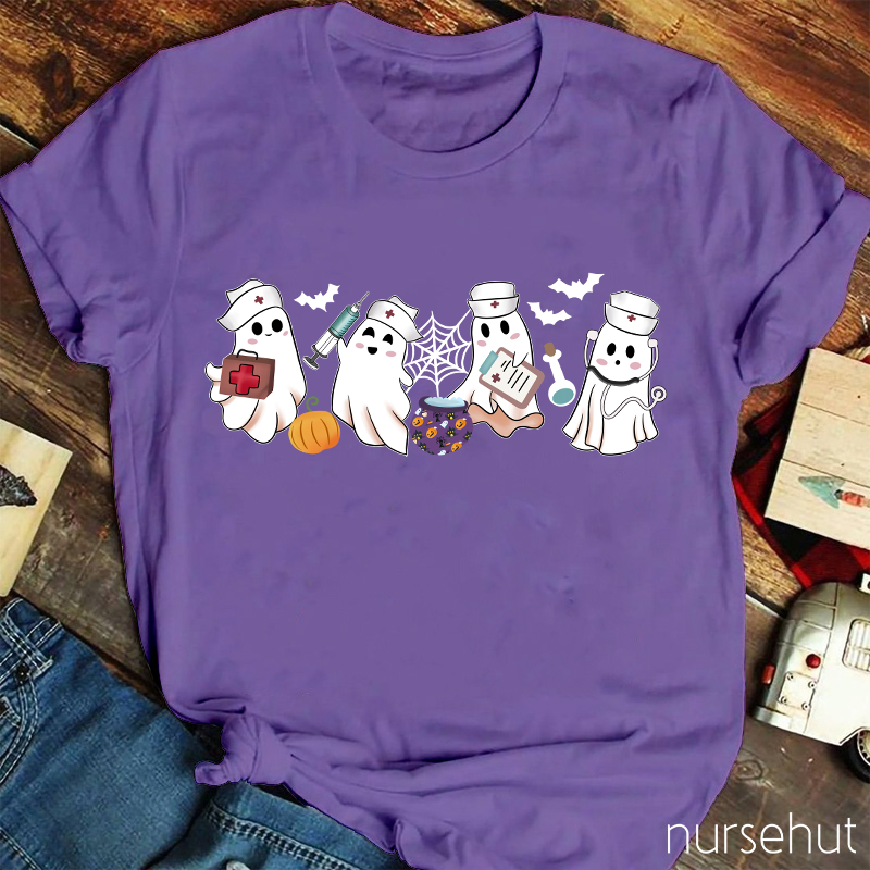 Cute Ghost Nurse T-Shirt