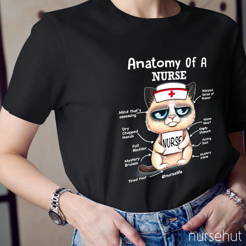 Cat Anatomy Of A Nurse T-Shirt