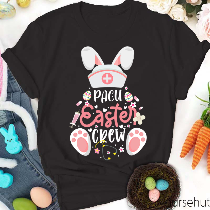 Personalized Nurse Bunny Easter Crew Nurse T-Shirt