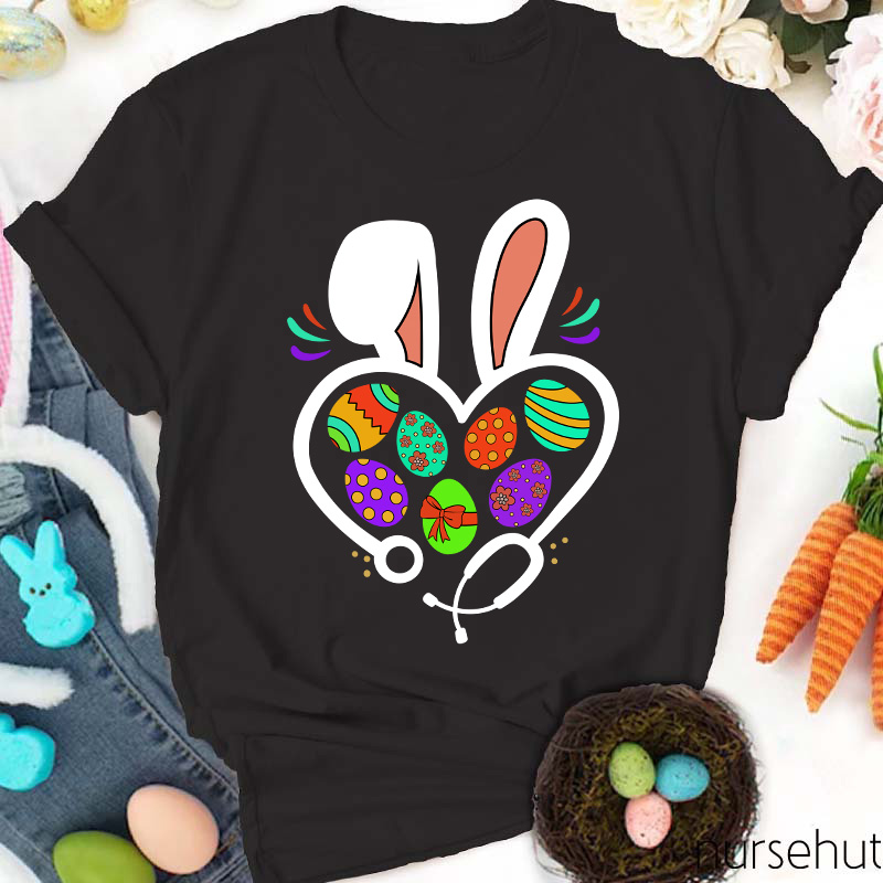 Easter Bunny And Eggs Nurse T-Shirt