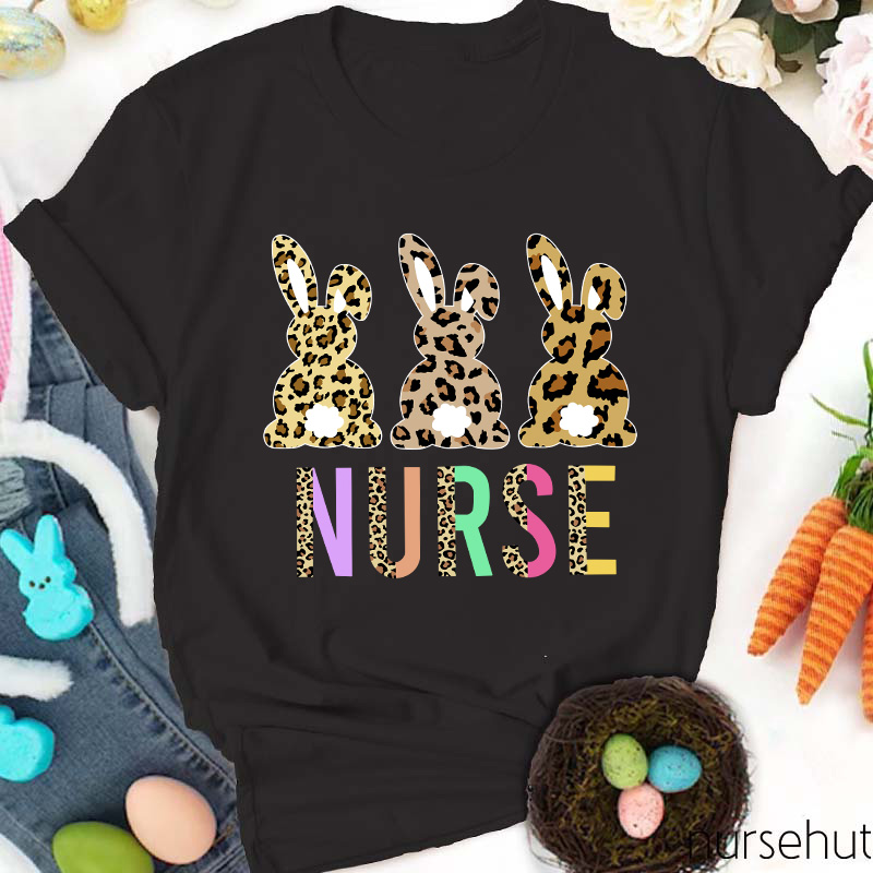 Leopard Bunnies Nurse T-Shirt