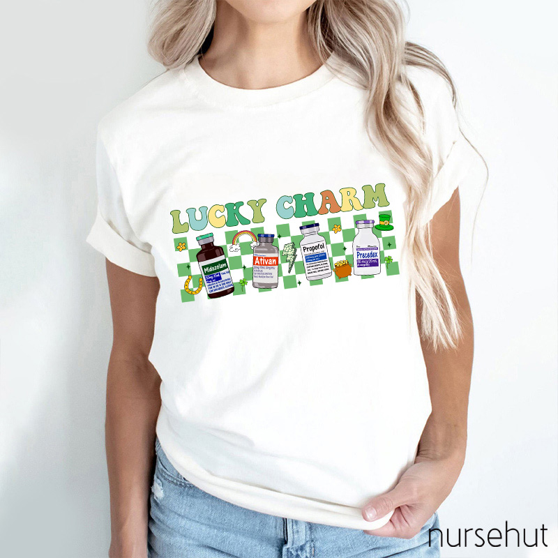 Lucky Charm Midazolam Ativan Propofol Precedex Nurse T-Shirt